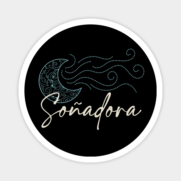 Soñadora - Moon design Magnet by verde